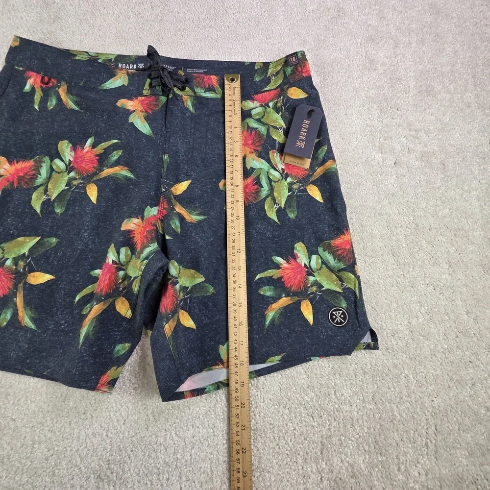 Roark Passage 18 La Selva Board Shorts Mens‎ 36 Floral Hemp Blend Surf NWT